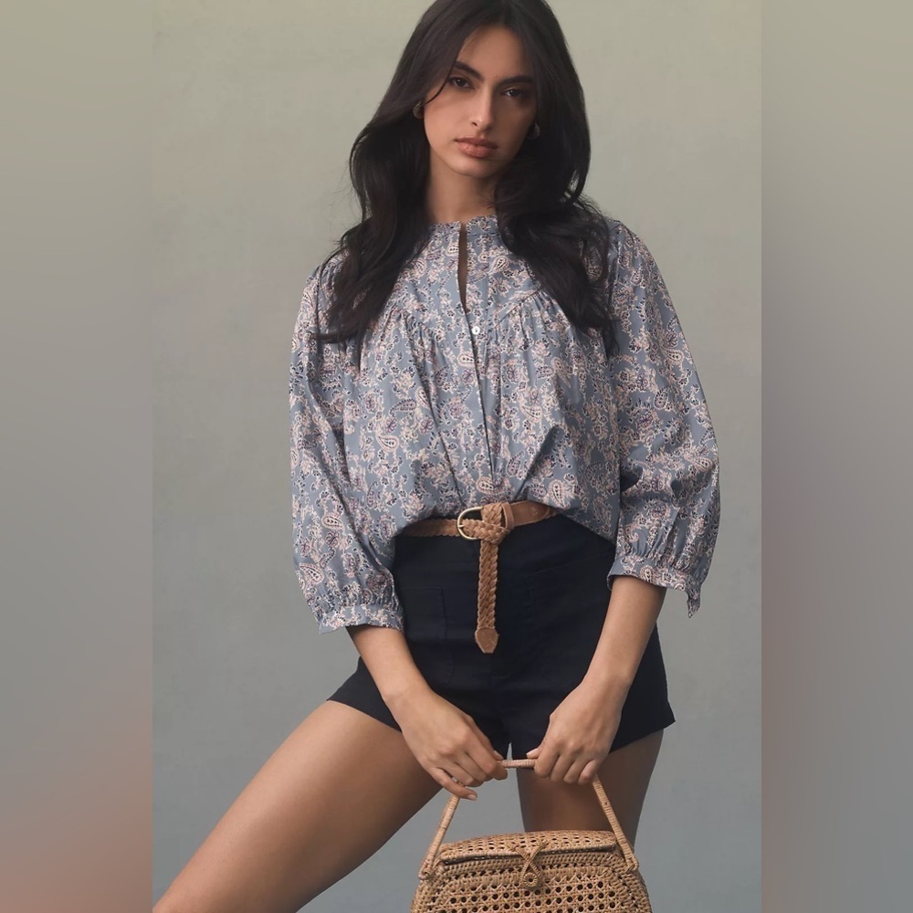 NWT Size XL (P2P 23")  - Bishop + Young Nikki Buttondown Blouse